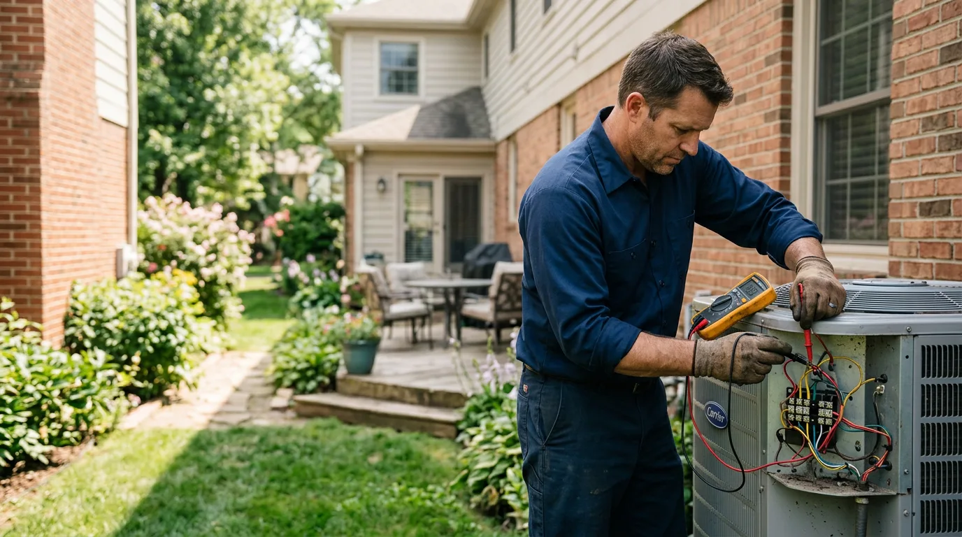 HVAC technician working near Onarga, IL